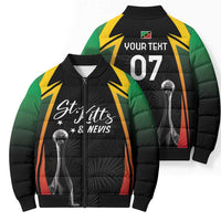 St Kitts Nevis Cricket Custom Bomber Puffer Jacket Go Patriots Go Champions - Wonder Print Shop