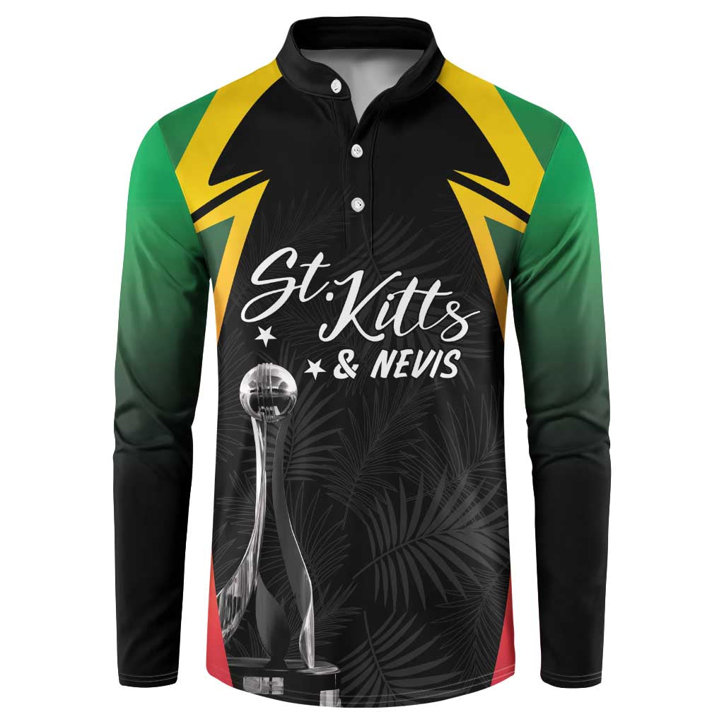 St Kitts Nevis Cricket Custom Button Sweatshirt Go Patriots Go Champions - Wonder Print Shop