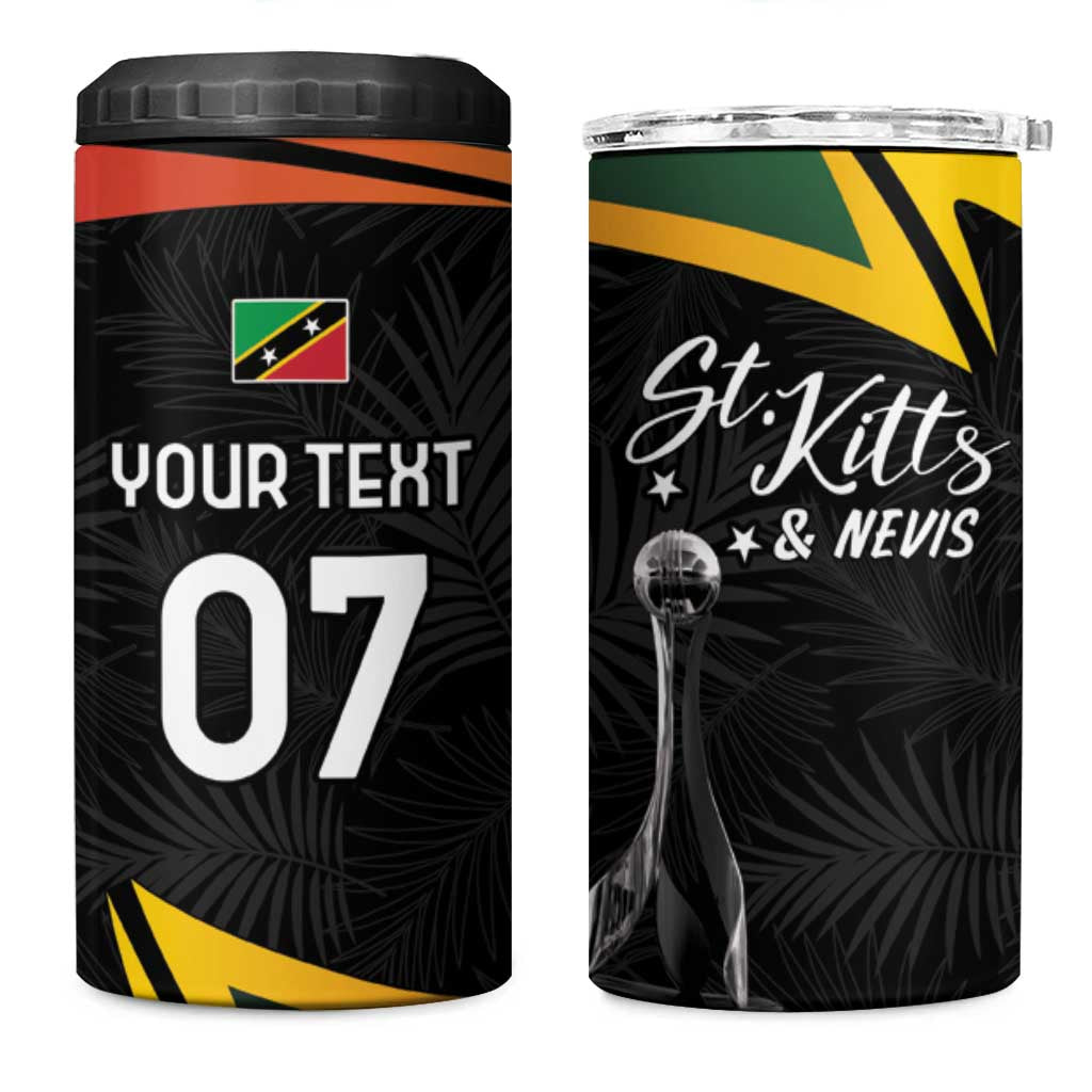 St Kitts Nevis Cricket Custom 4 in 1 Can Cooler Tumbler Go Patriots Go Champions - Wonder Print Shop