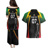 St Kitts Nevis Cricket Custom Couples Matching Puletasi and Hawaiian Shirt Go Patriots Go Champions - Wonder Print Shop