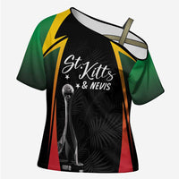 St Kitts Nevis Cricket Custom Cross Shoulder Shirt Go Patriots Go Champions - Wonder Print Shop