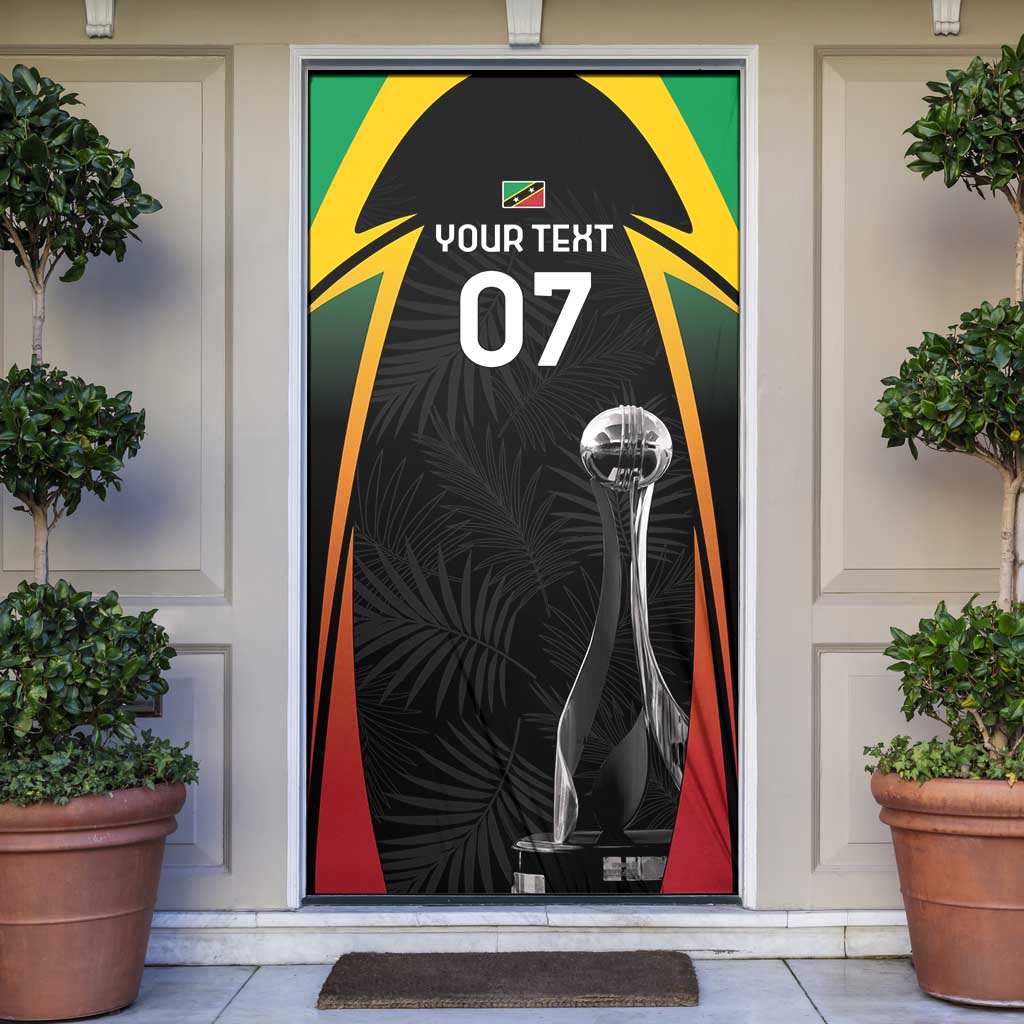 St Kitts Nevis Cricket Door Cover Go Patriots Go Champions - Wonder Print Shop