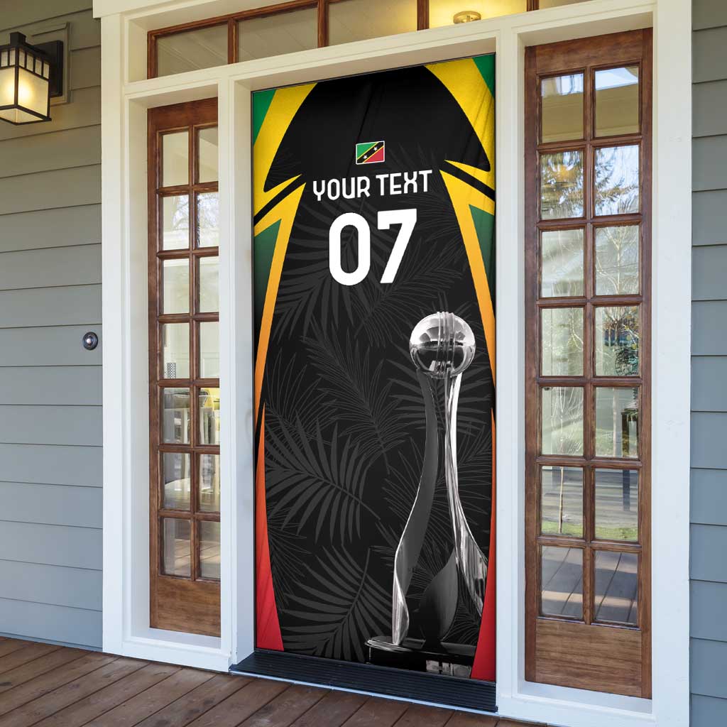 St Kitts Nevis Cricket Door Cover Go Patriots Go Champions - Wonder Print Shop