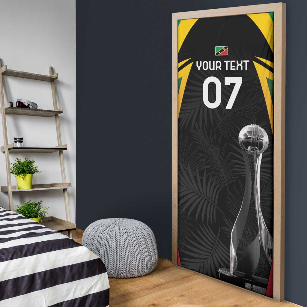 St Kitts Nevis Cricket Door Cover Go Patriots Go Champions - Wonder Print Shop
