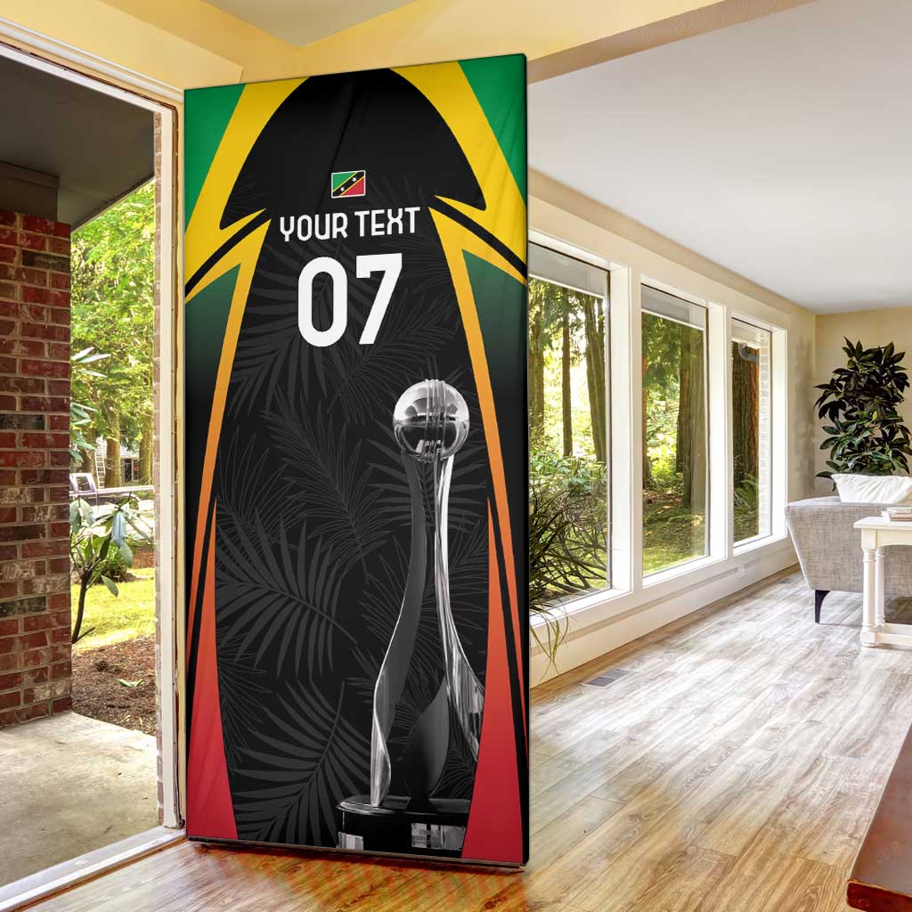 St Kitts Nevis Cricket Door Cover Go Patriots Go Champions - Wonder Print Shop