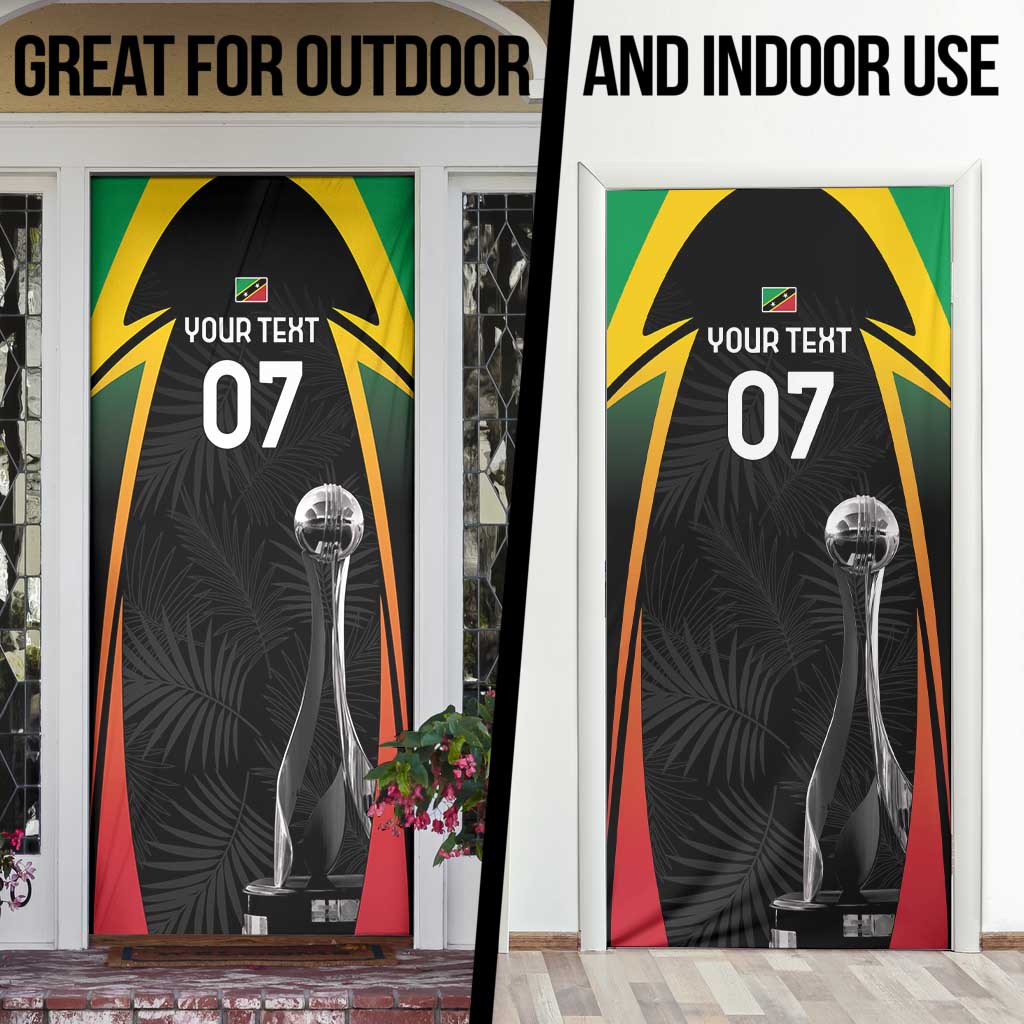 St Kitts Nevis Cricket Door Cover Go Patriots Go Champions - Wonder Print Shop