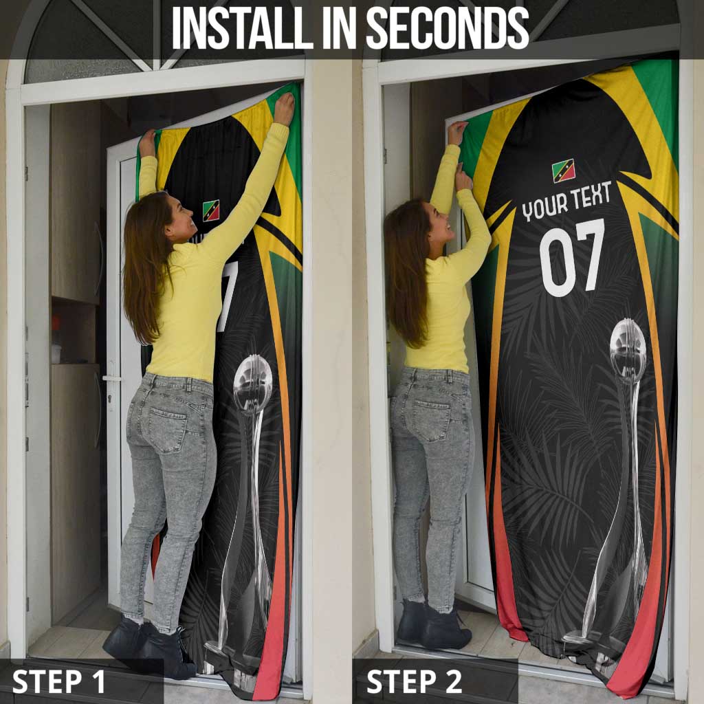 St Kitts Nevis Cricket Door Cover Go Patriots Go Champions - Wonder Print Shop