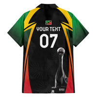 St Kitts Nevis Cricket Custom Family Matching Long Sleeve Bodycon Dress and Hawaiian Shirt Go Patriots Go Champions - Wonder Print Shop