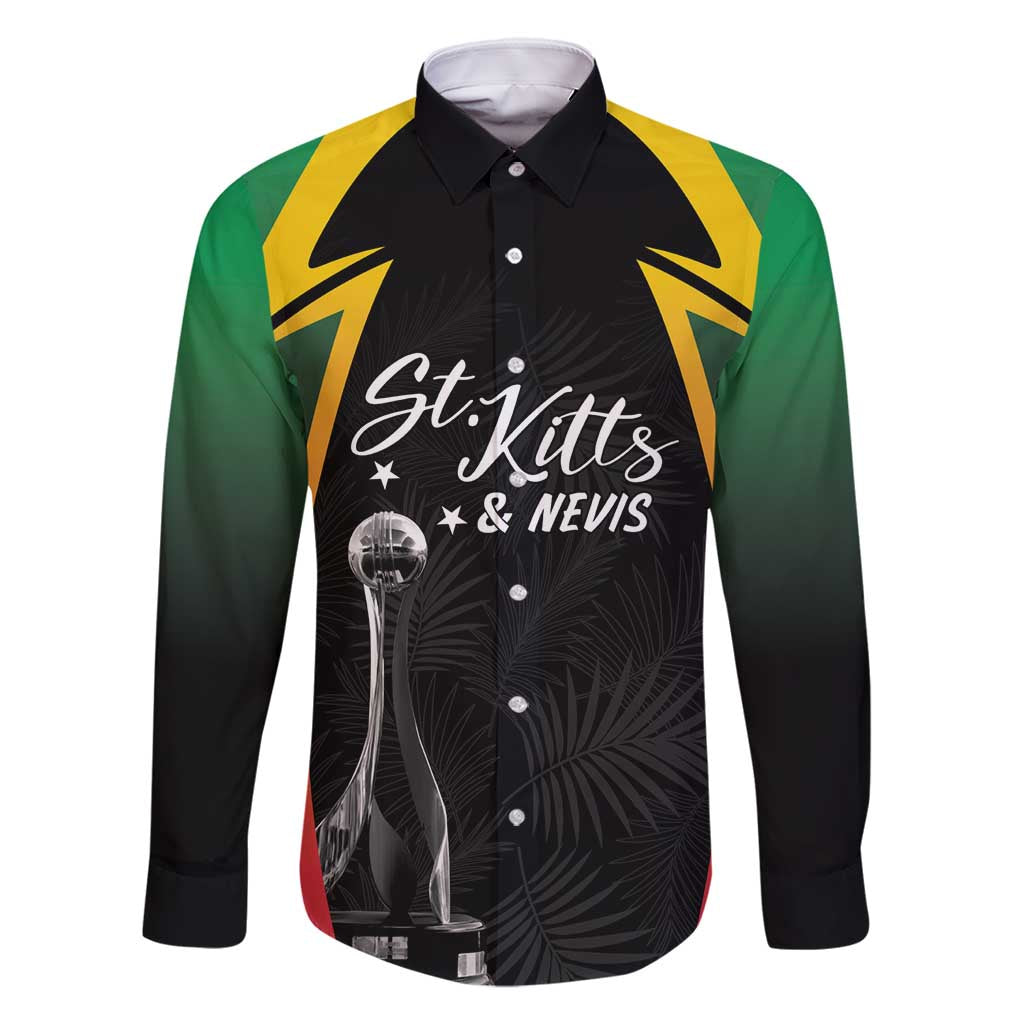 St Kitts Nevis Cricket Custom Family Matching Long Sleeve Bodycon Dress and Hawaiian Shirt Go Patriots Go Champions - Wonder Print Shop