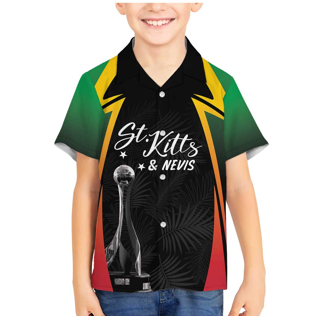 St Kitts Nevis Cricket Custom Family Matching Mermaid Dress and Hawaiian Shirt Go Patriots Go Champions - Wonder Print Shop