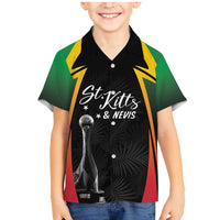 St Kitts Nevis Cricket Custom Family Matching Mermaid Dress and Hawaiian Shirt Go Patriots Go Champions - Wonder Print Shop