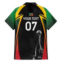 St Kitts Nevis Cricket Custom Family Matching Off The Shoulder Long Sleeve Dress and Hawaiian Shirt Go Patriots Go Champions - Wonder Print Shop