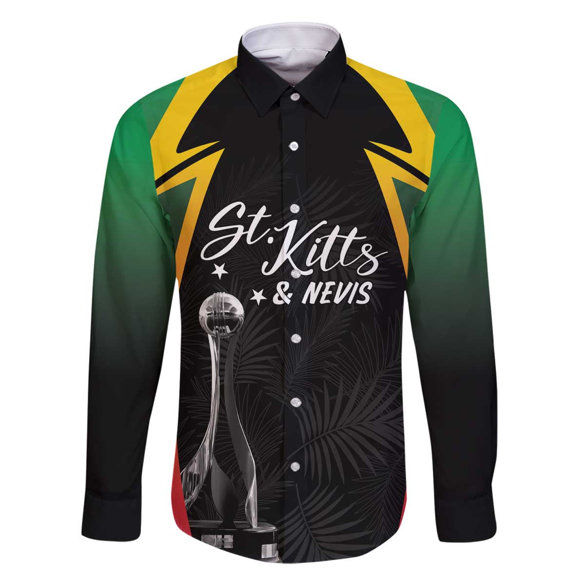 St Kitts Nevis Cricket Custom Family Matching Off The Shoulder Long Sleeve Dress and Hawaiian Shirt Go Patriots Go Champions - Wonder Print Shop