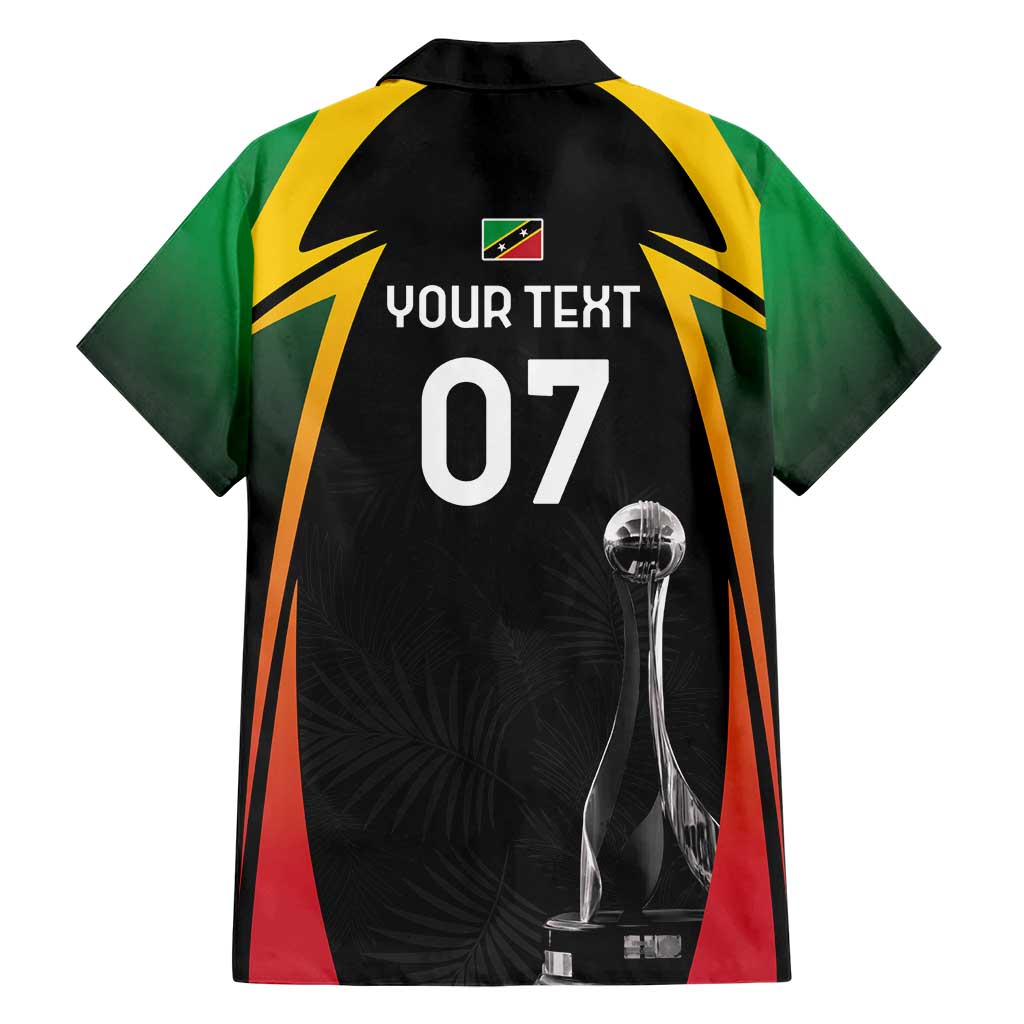 St Kitts Nevis Cricket Custom Family Matching Short Sleeve Bodycon Dress and Hawaiian Shirt Go Patriots Go Champions - Wonder Print Shop