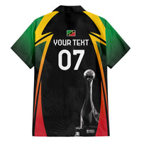 St Kitts Nevis Cricket Custom Family Matching Short Sleeve Bodycon Dress and Hawaiian Shirt Go Patriots Go Champions - Wonder Print Shop