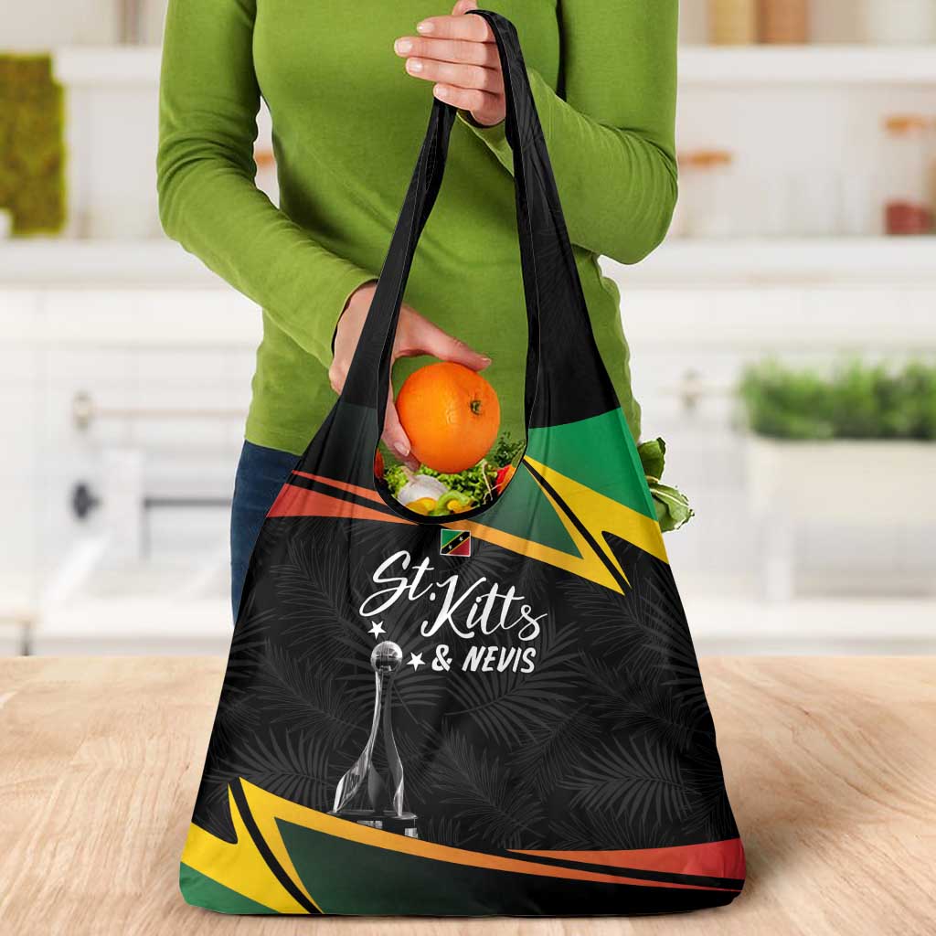 St Kitts Nevis Cricket Grocery Bag Go Patriots Go Champions - Wonder Print Shop