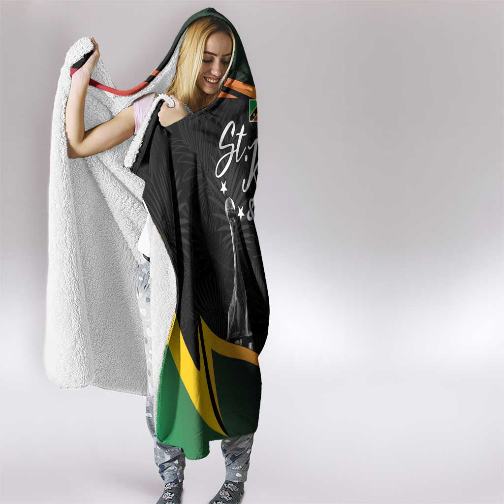 St Kitts Nevis Cricket Hooded Blanket Go Patriots Go Champions - Wonder Print Shop