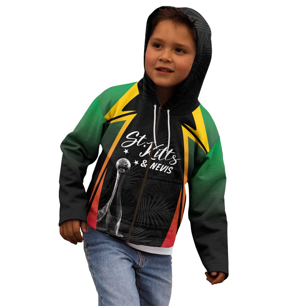 St Kitts Nevis Cricket Custom Kid Hoodie Go Patriots Go Champions - Wonder Print Shop