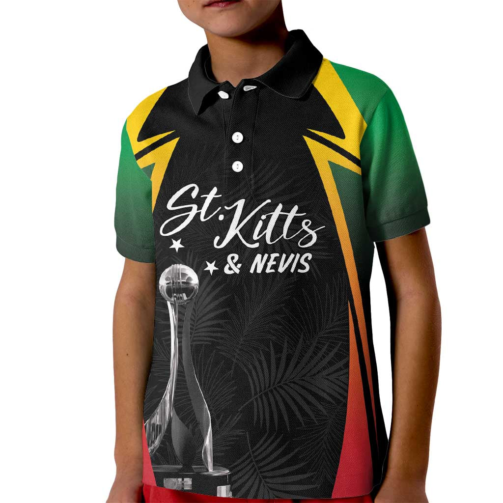 St Kitts Nevis Cricket Custom Kid Polo Shirt Go Patriots Go Champions - Wonder Print Shop