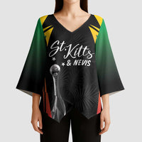 St Kitts Nevis Cricket Custom Kimono Sleeve Blouse Go Patriots Go Champions - Wonder Print Shop