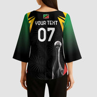 St Kitts Nevis Cricket Custom Kimono Sleeve Blouse Go Patriots Go Champions - Wonder Print Shop