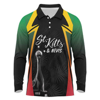 St Kitts Nevis Cricket Custom Long Sleeve Polo Shirt Go Patriots Go Champions - Wonder Print Shop
