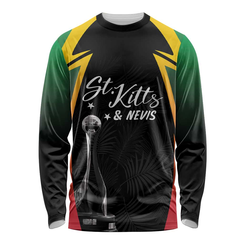 St Kitts Nevis Cricket Custom Long Sleeve Shirt Go Patriots Go Champions - Wonder Print Shop