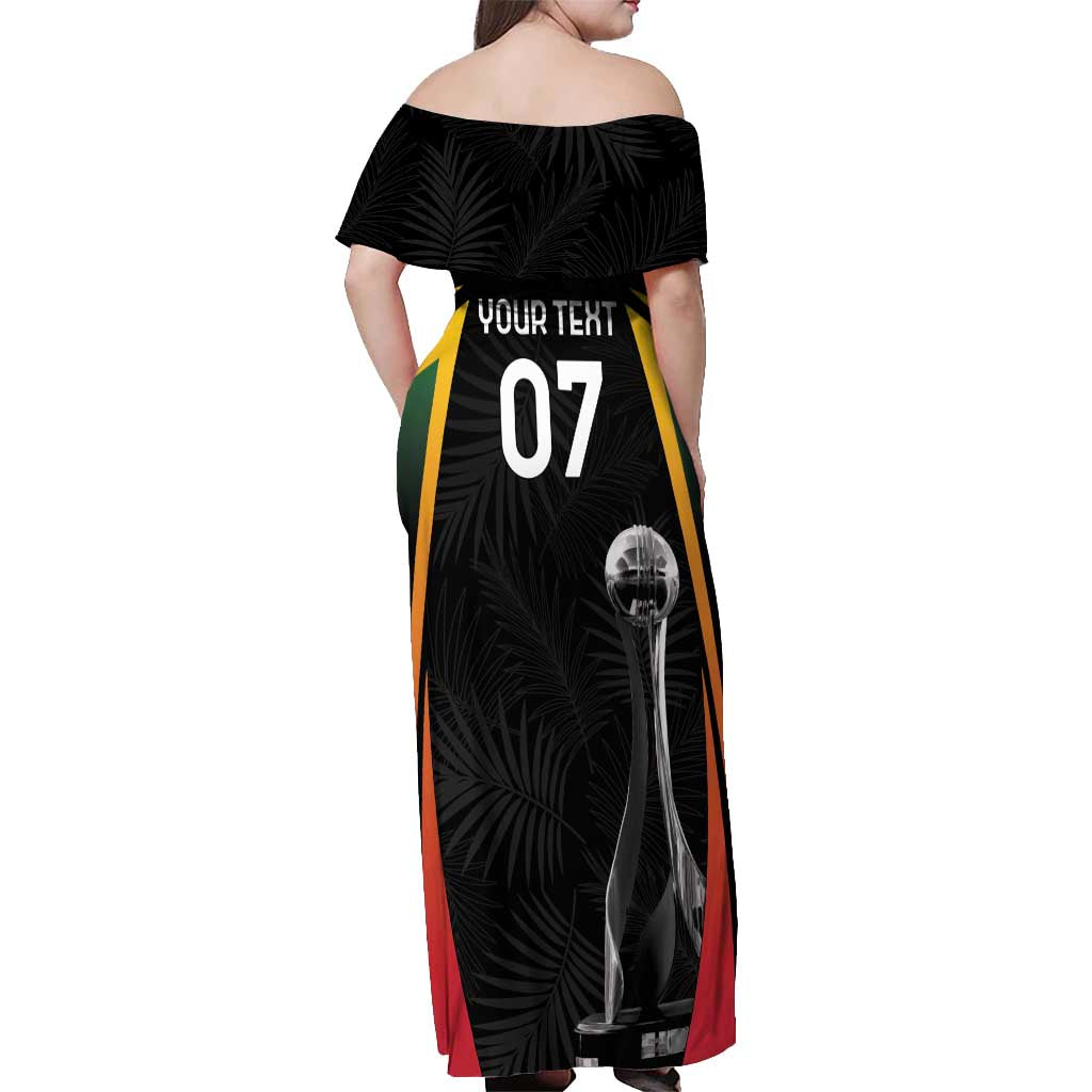 St Kitts Nevis Cricket Custom Off Shoulder Maxi Dress Go Patriots Go Champions - Wonder Print Shop