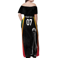 St Kitts Nevis Cricket Custom Off Shoulder Maxi Dress Go Patriots Go Champions - Wonder Print Shop