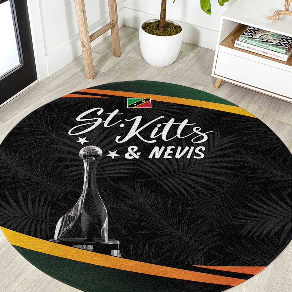 St Kitts Nevis Cricket Round Carpet Go Patriots Go Champions - Wonder Print Shop