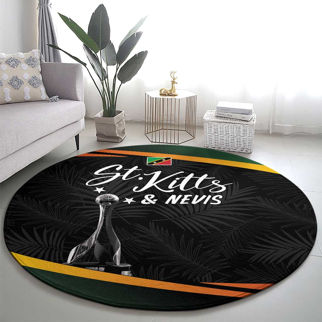 St Kitts Nevis Cricket Round Carpet Go Patriots Go Champions - Wonder Print Shop