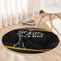 St Kitts Nevis Cricket Round Carpet Go Patriots Go Champions - Wonder Print Shop