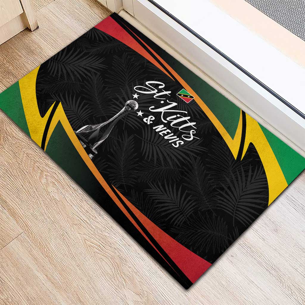 St Kitts Nevis Cricket Rubber Doormat Go Patriots Go Champions - Wonder Print Shop