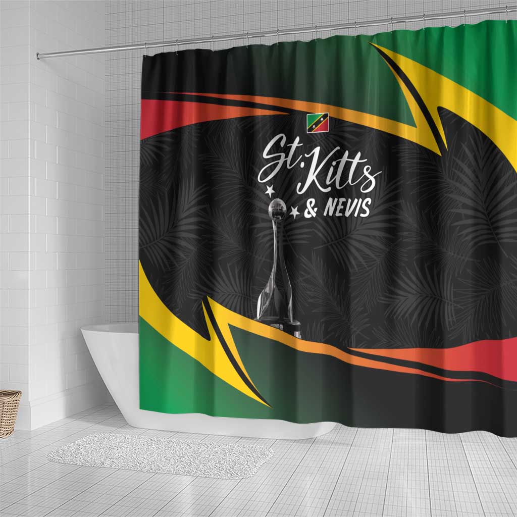 St Kitts Nevis Cricket Shower Curtain Go Patriots Go Champions - Wonder Print Shop