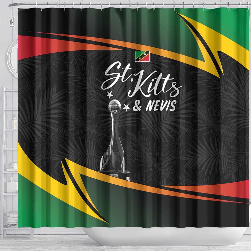 St Kitts Nevis Cricket Shower Curtain Go Patriots Go Champions - Wonder Print Shop