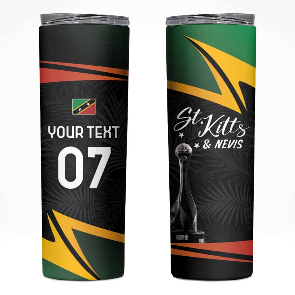 St Kitts Nevis Cricket Custom Skinny Tumbler Go Patriots Go Champions - Wonder Print Shop