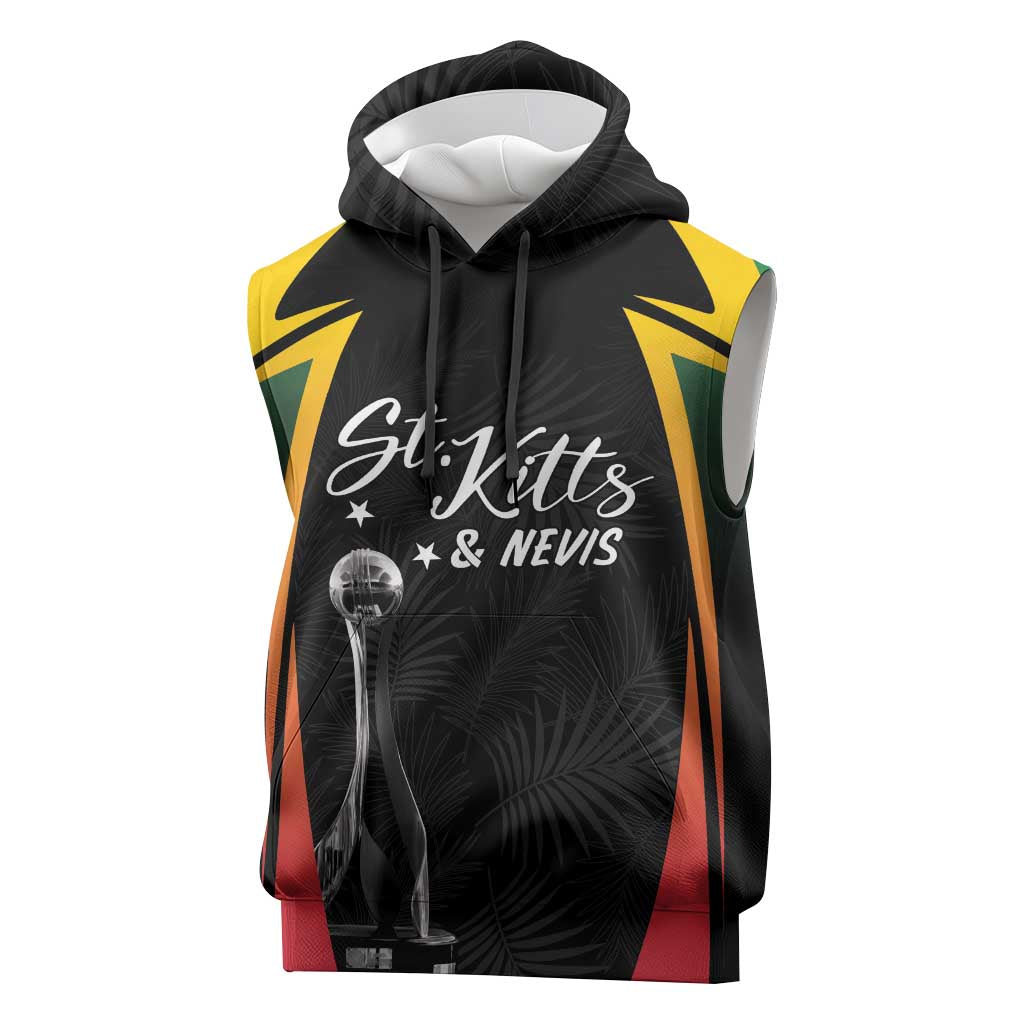 St Kitts Nevis Cricket Custom Sleeveless Hoodie Go Patriots Go Champions - Wonder Print Shop
