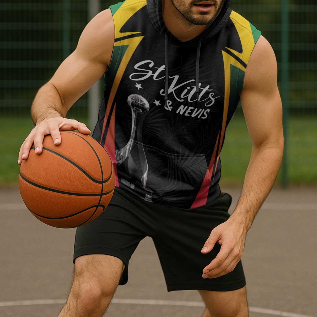 St Kitts Nevis Cricket Custom Sleeveless Hoodie Go Patriots Go Champions - Wonder Print Shop