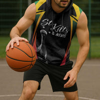 St Kitts Nevis Cricket Custom Sleeveless Hoodie Go Patriots Go Champions - Wonder Print Shop