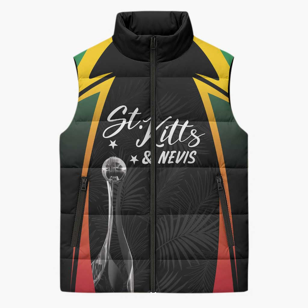 St Kitts Nevis Cricket Custom Sleeveless Puffer Jacket Go Patriots Go Champions - Wonder Print Shop