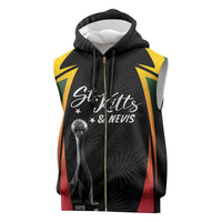 St Kitts Nevis Cricket Custom Sleeveless Zip Hoodie Go Patriots Go Champions - Wonder Print Shop