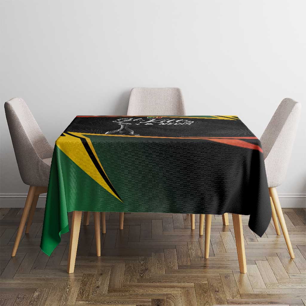 St Kitts Nevis Cricket Tablecloth Go Patriots Go Champions - Wonder Print Shop