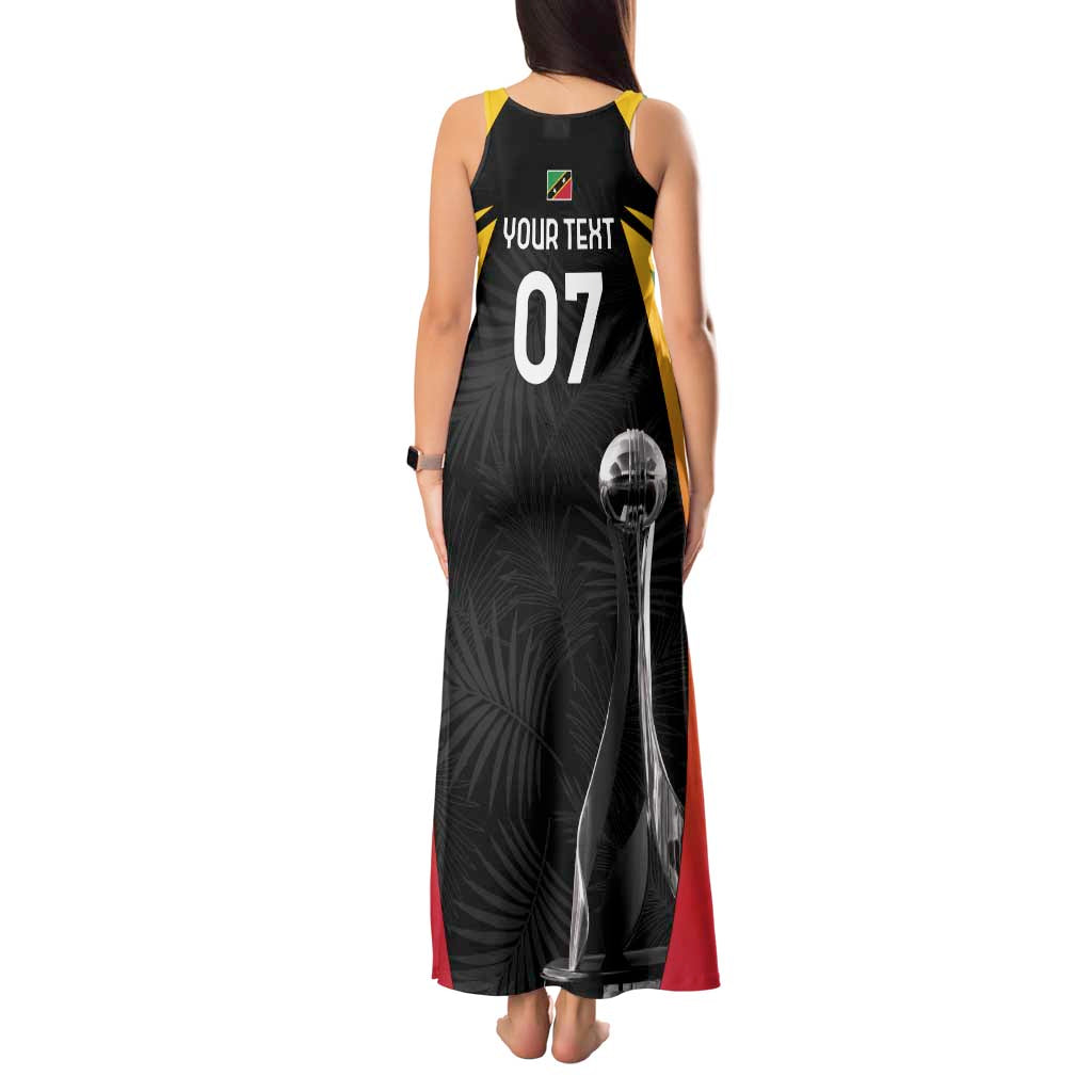 St Kitts Nevis Cricket Custom Tank Maxi Dress Go Patriots Go Champions - Wonder Print Shop