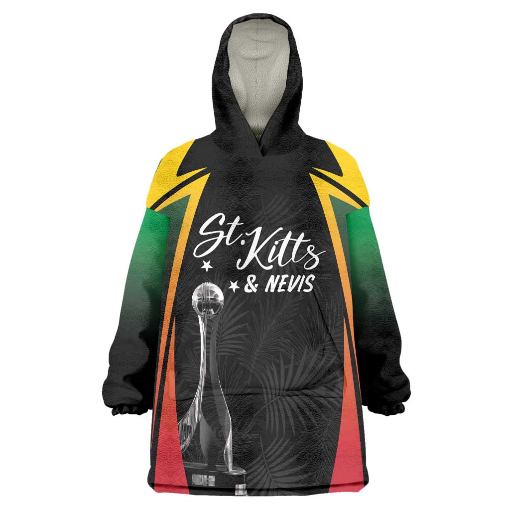 St Kitts Nevis Cricket Custom Wearable Blanket Hoodie Go Patriots Go Champions - Wonder Print Shop