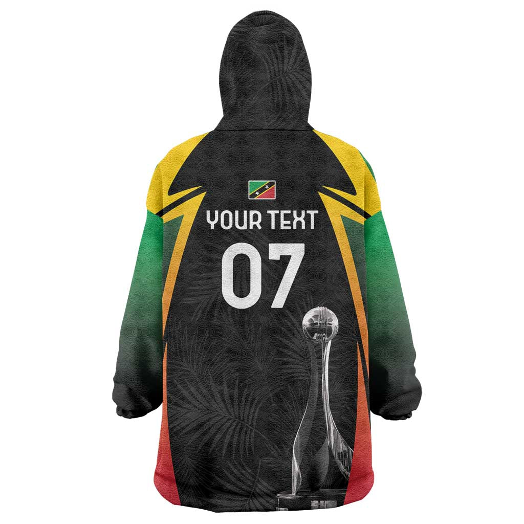 St Kitts Nevis Cricket Custom Wearable Blanket Hoodie Go Patriots Go Champions - Wonder Print Shop