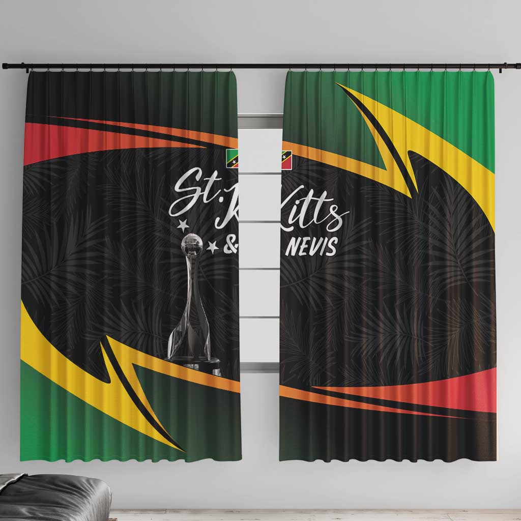 St Kitts Nevis Cricket Window Curtain Go Patriots Go Champions - Wonder Print Shop