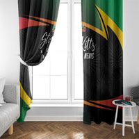 St Kitts Nevis Cricket Window Curtain Go Patriots Go Champions - Wonder Print Shop