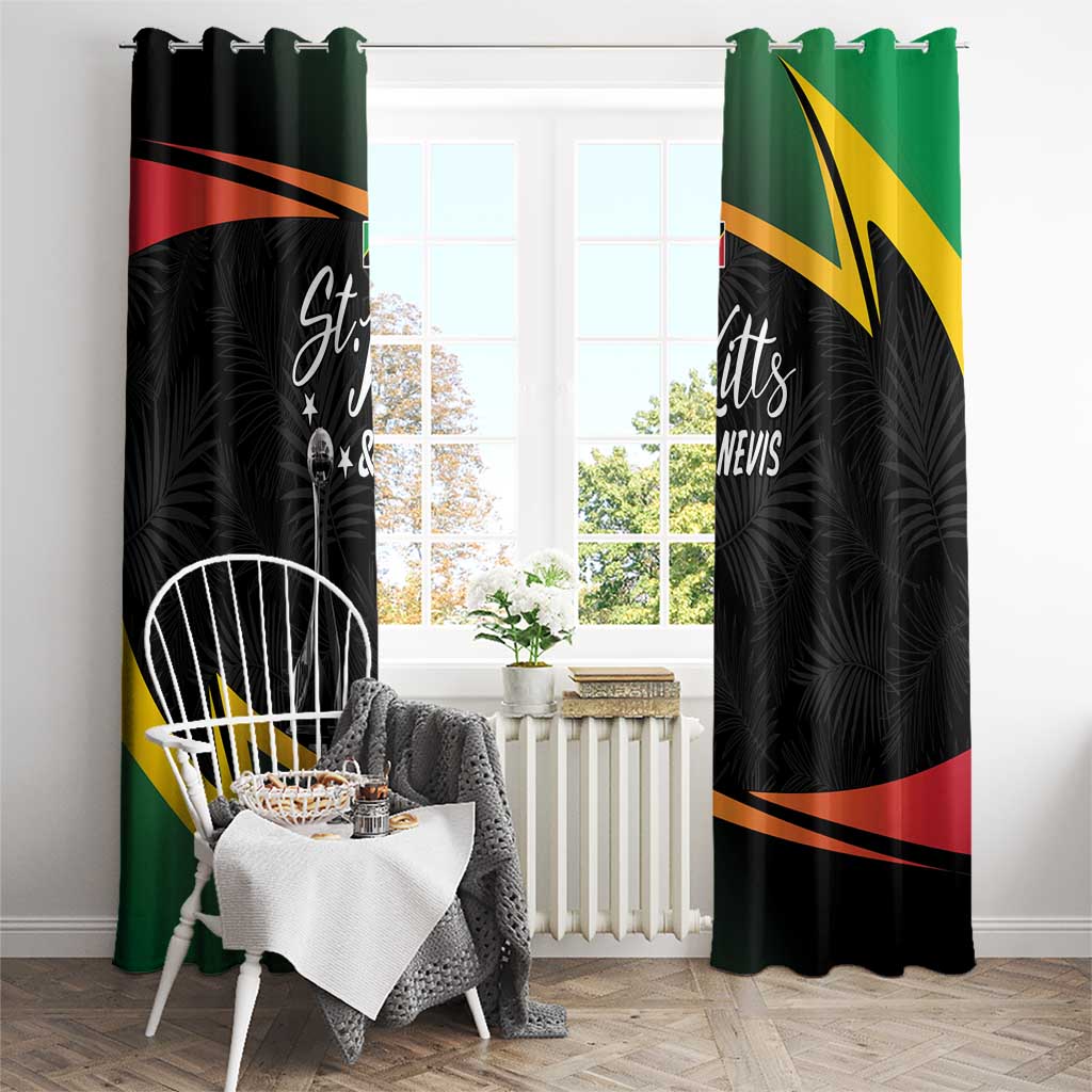 St Kitts Nevis Cricket Window Curtain Go Patriots Go Champions - Wonder Print Shop