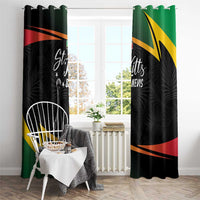 St Kitts Nevis Cricket Window Curtain Go Patriots Go Champions - Wonder Print Shop