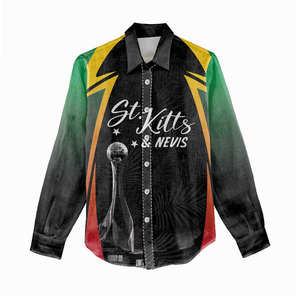 St Kitts Nevis Cricket Custom Women Casual Shirt Go Patriots Go Champions - Wonder Print Shop